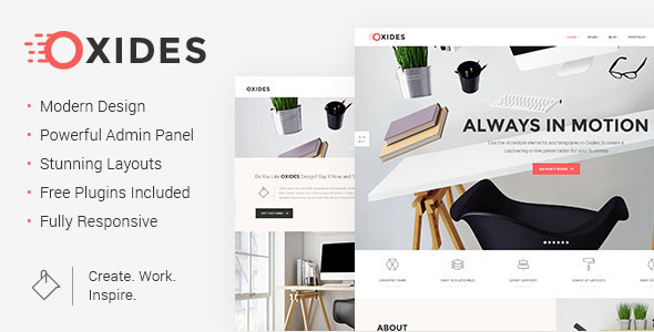 Oxides - Creative Studio WordPress Theme for Companies and Entrepreneurs