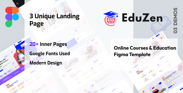 Eduzen - Online Courses & Education Figma Template
