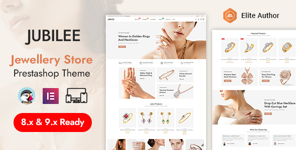 Jubilee - Handmade Jewelry Store PrestaShop Responsive Theme