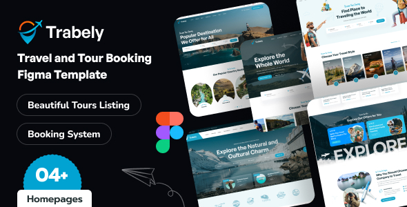 Trabely - Travel & Tour Booking Figma Template