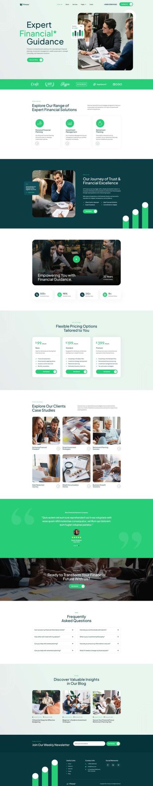Finoza - Finance Consulting Elementor Template Kit