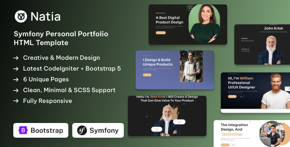 Natia - Personal Portfolio Symfony Template