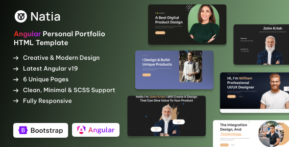 Natia - Angular Personal Portfolio Template