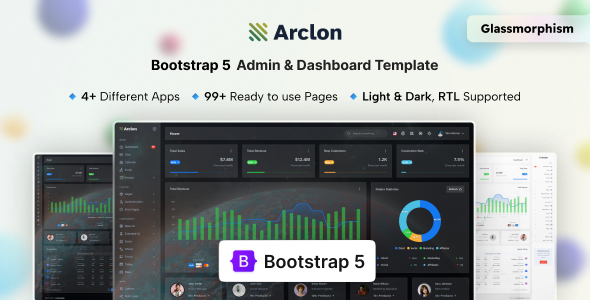 Arclon - Admin & Dashboard Template