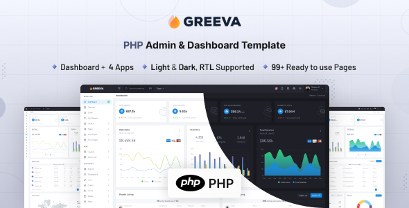 Greeva - PHP Admin & Dashboard Template