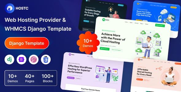 Product preview supplied for Hostc - Web Hosting Provider & WHMCS Django Template