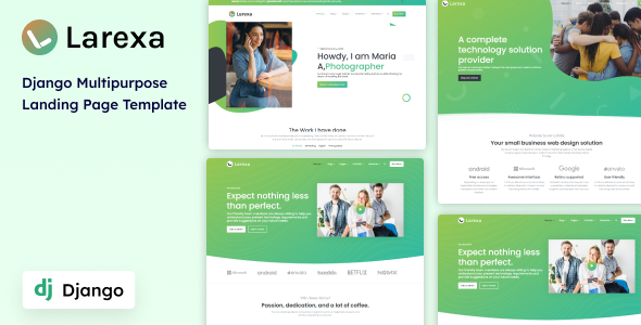 Larexa - Django Multipurpose Corporate Landing Page Template