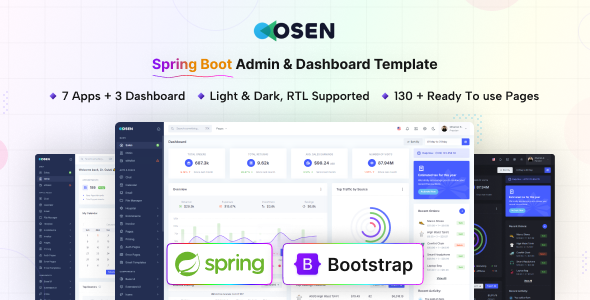 Osen - Spring Boot Admin & Dashboard Template