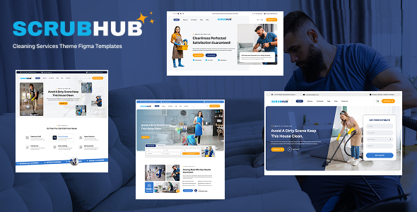 ScrubHub - Cleaning Services Figma Template