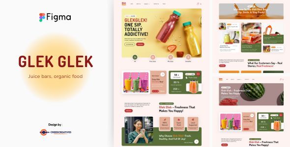 Preview image for GlekGlek - Juice bars & Drink Brand Figma Template