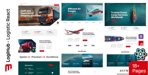 LogiHub - Logistic ReactJs Template
