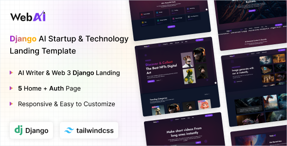 WebAi - AI Startup & Technology Django Landing Template
