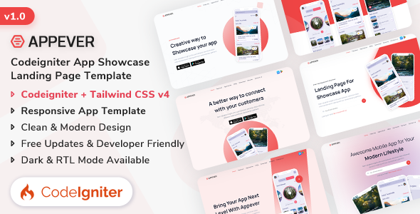 Appever - Codeigniter App Showcase Template