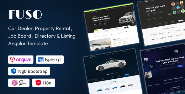 Fuso - Car Dealer, Property Rental , Job Board , Directory & Listing Angular 22 Template