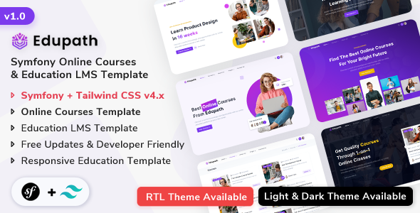 Edupath - Symfony Online Courses & Education LMS Template