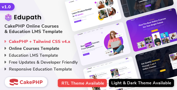 Edupath - CakePHP Online Courses & Education LMS Template product preview