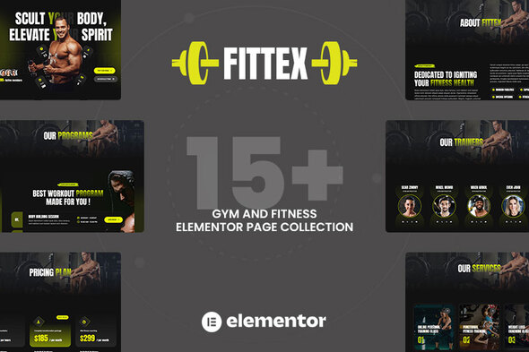 Fittex - Gym & Fitness Elementor Template Kit