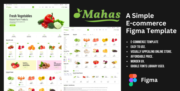 Mahas – Modern E-commerce Figma Template
