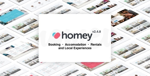 Homey - Booking and Rentals WordPress Theme product preview