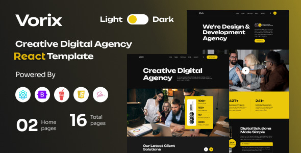 Vorix – Creative Digital Agency React Template