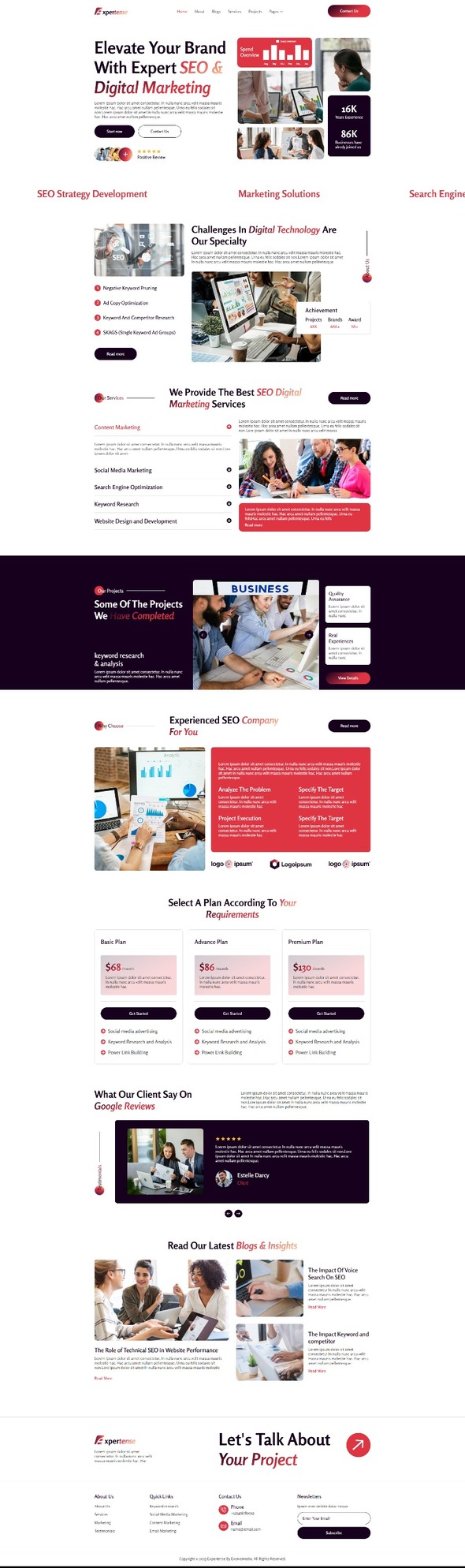 Expertense - SEO & Digital Agency Elementor Template Kit