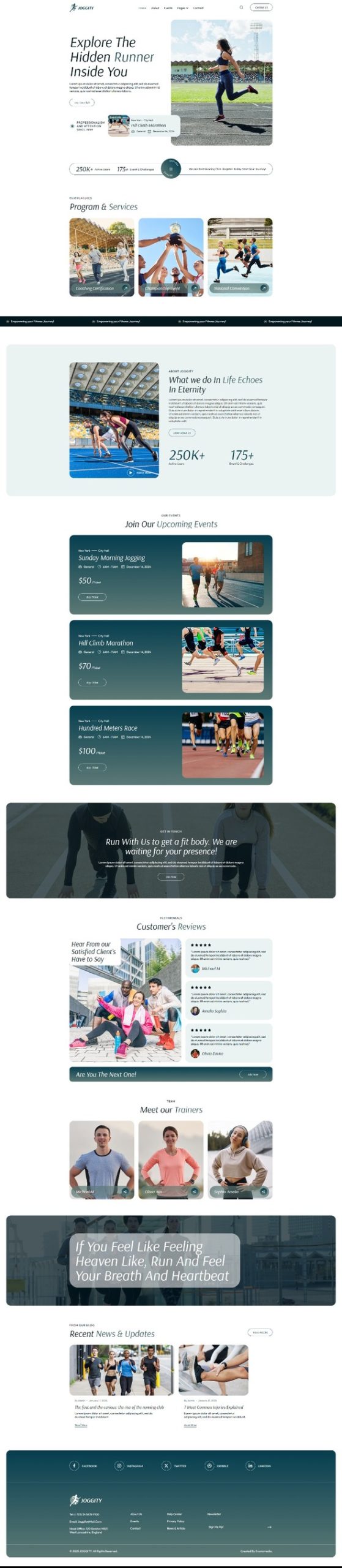 Joggity - Marathon Race & Running Elementor Template Kit
