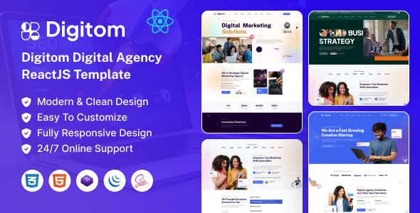 Digitom - Digital Agency ReactJS Template