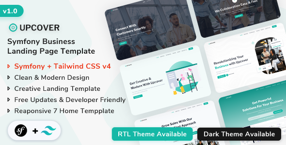 Upcover - Symfony Business Landing Page Template
