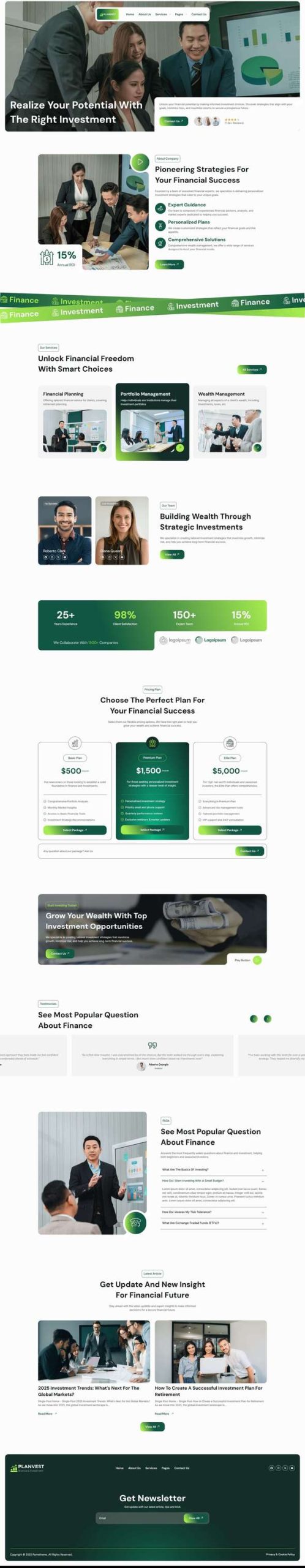 Preview image for Plantvest - Finance & Invesment Elementor Template Kit