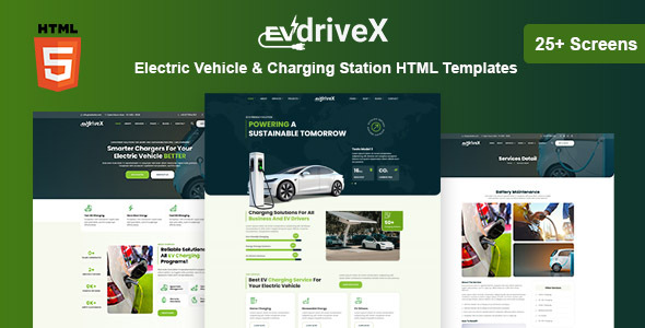 EVdriveX - Electric Vehicle & Charging Station HTML Templates