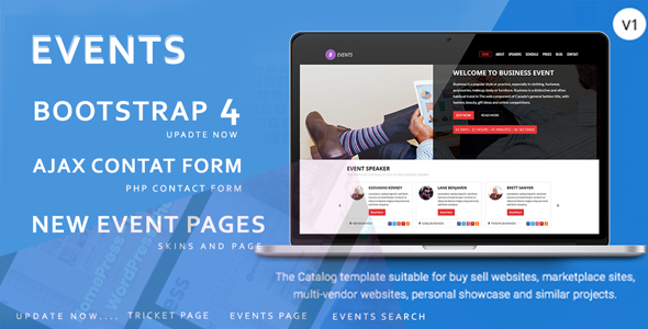 Events-Responsive HTML Template