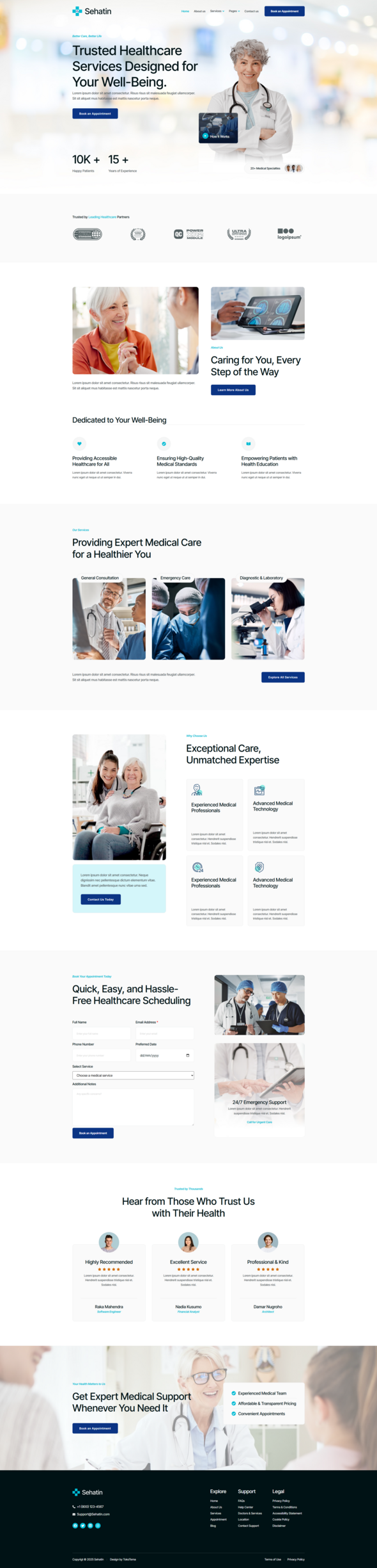 Sehatin - Health Care Service Elementor Template Kit