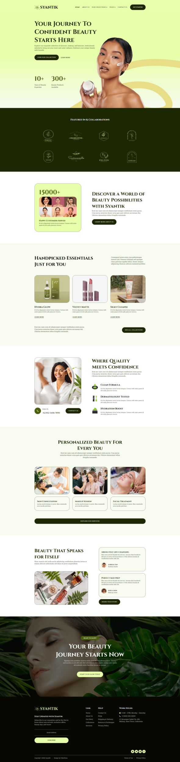 Syantik - Beauty Product Elementor Template Kit