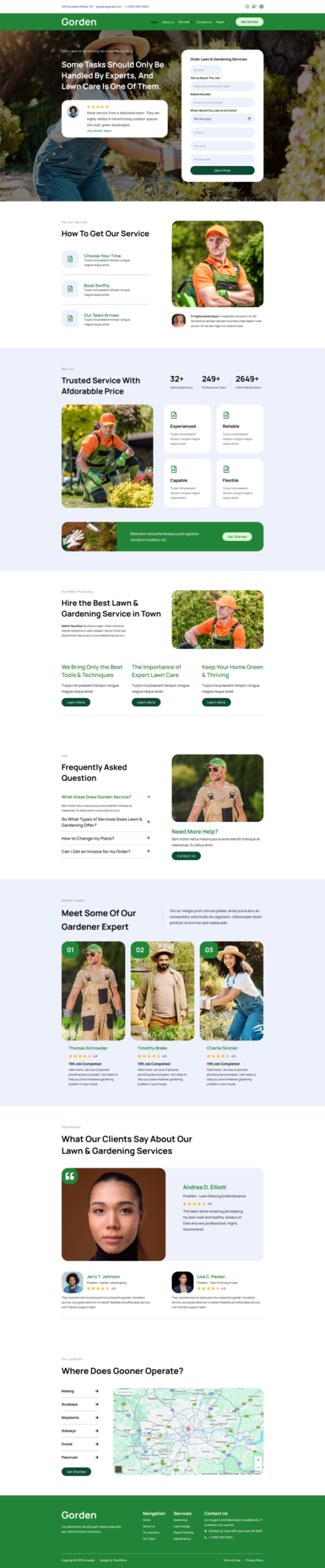 Gorden - Lawn & Gardening Service Elementor Template Kit