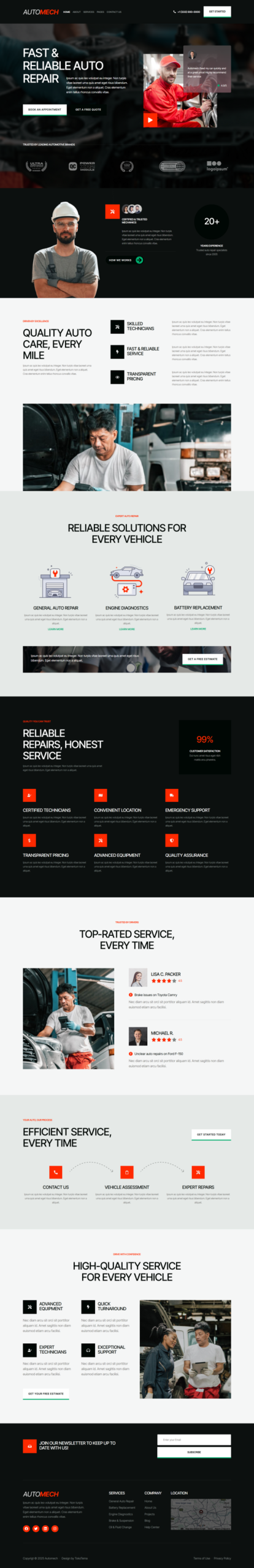 Automech - Auto Repair Service Elementor Template Kit