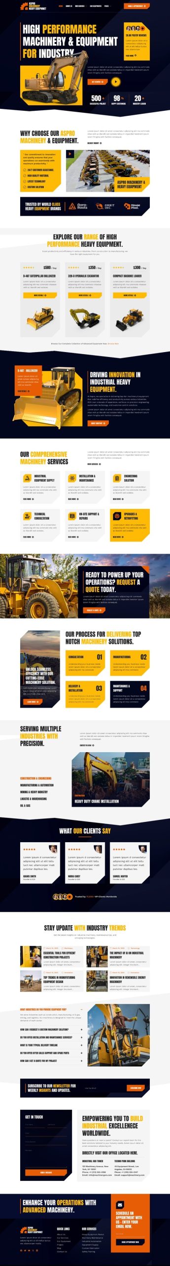 Aspro - Machinery & Heavy Equipment Elementor Template Kit