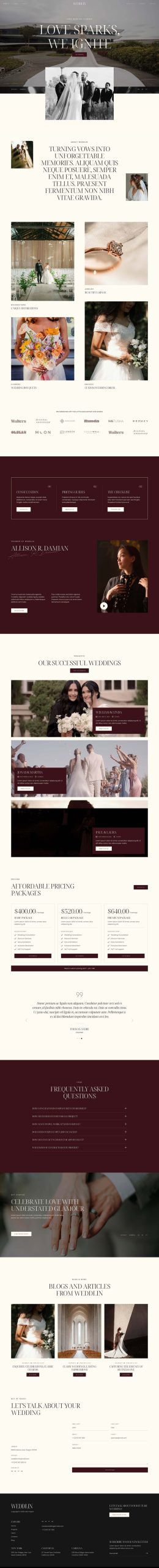 Product preview supplied for Weddlin - Wedding & Wedding Planner Elementor Template Kit