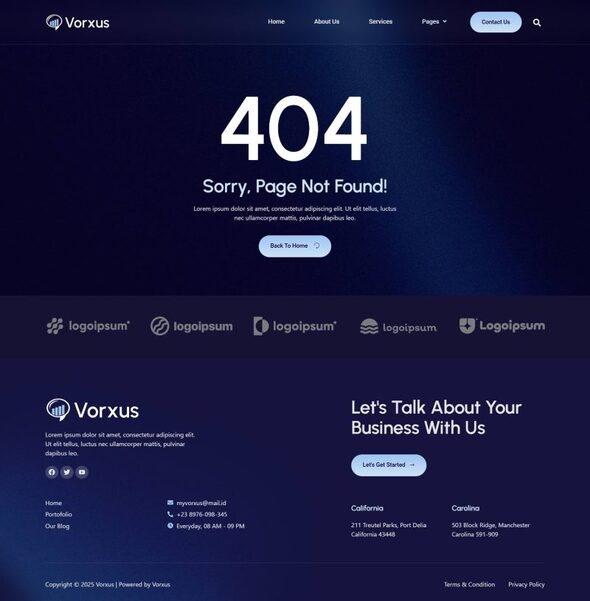 Vorxus - Digital Marketing Agency Elementor Template Kit