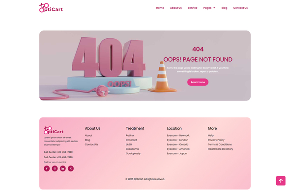 OptiCart - Optical Retail & Eyewear Elementor Pro Template Kit