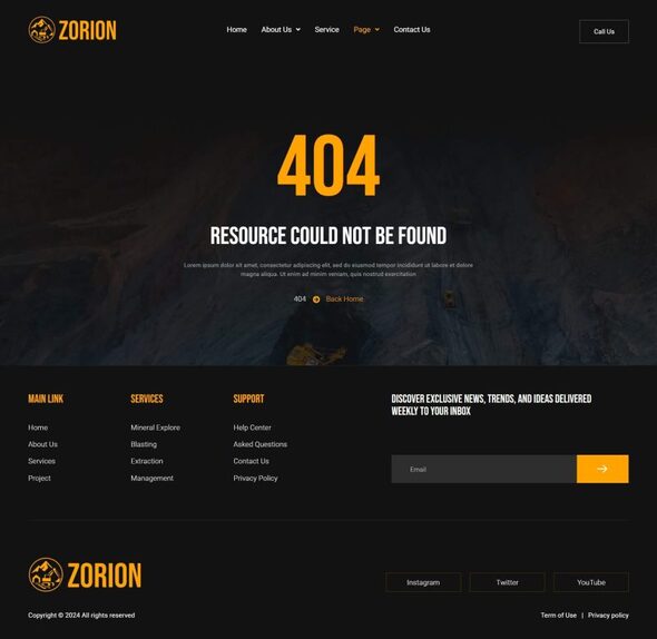 Zorion - Mining & Industry Elementor Template Kit