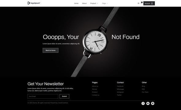 Kerrie - Watch Store Elementor Pro Template Kit