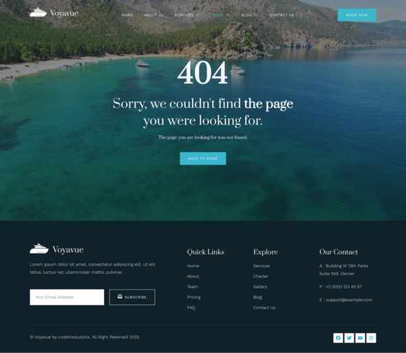 Voyavue - Yacht Club & Boat Rental Elementor Template Kit