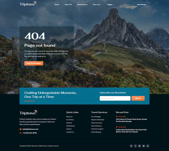 Triptrave - Tour & Travel Agency Elementor Template Kit