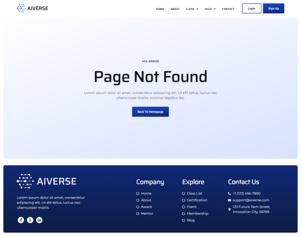 AIVerse - AI School Academy Elementor Template Kit