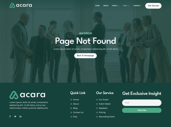 Acara - Event and Conference Elementor Template Kit