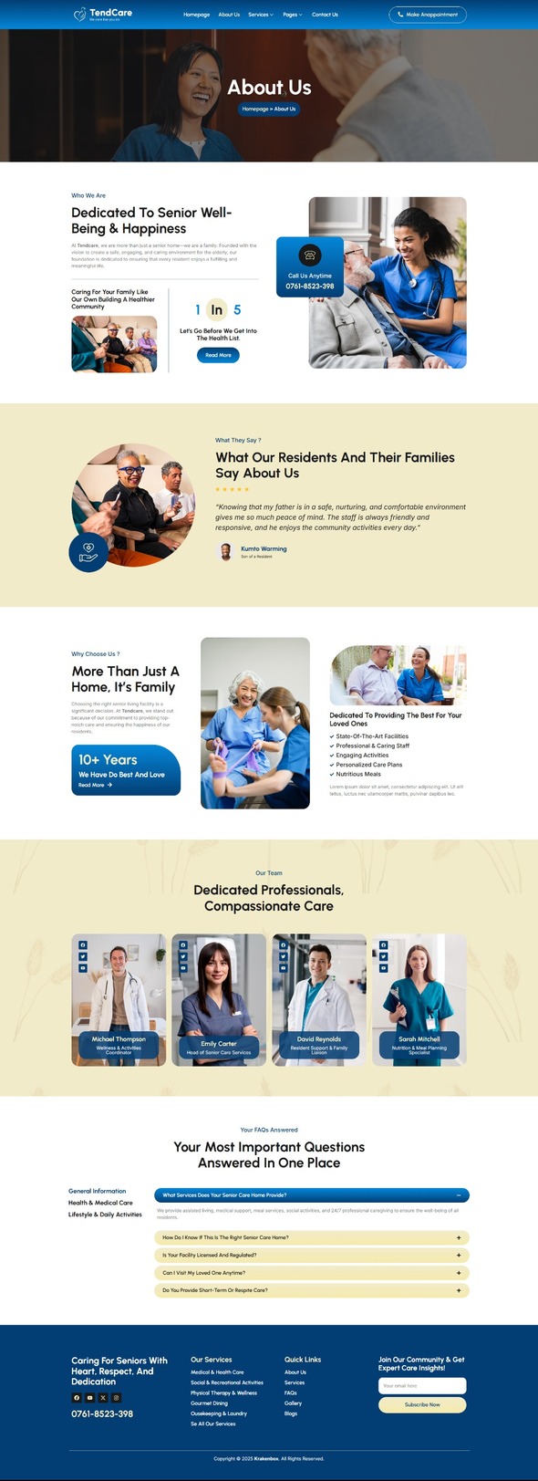 TendCare - Senior Care Services Elementor Template Kit