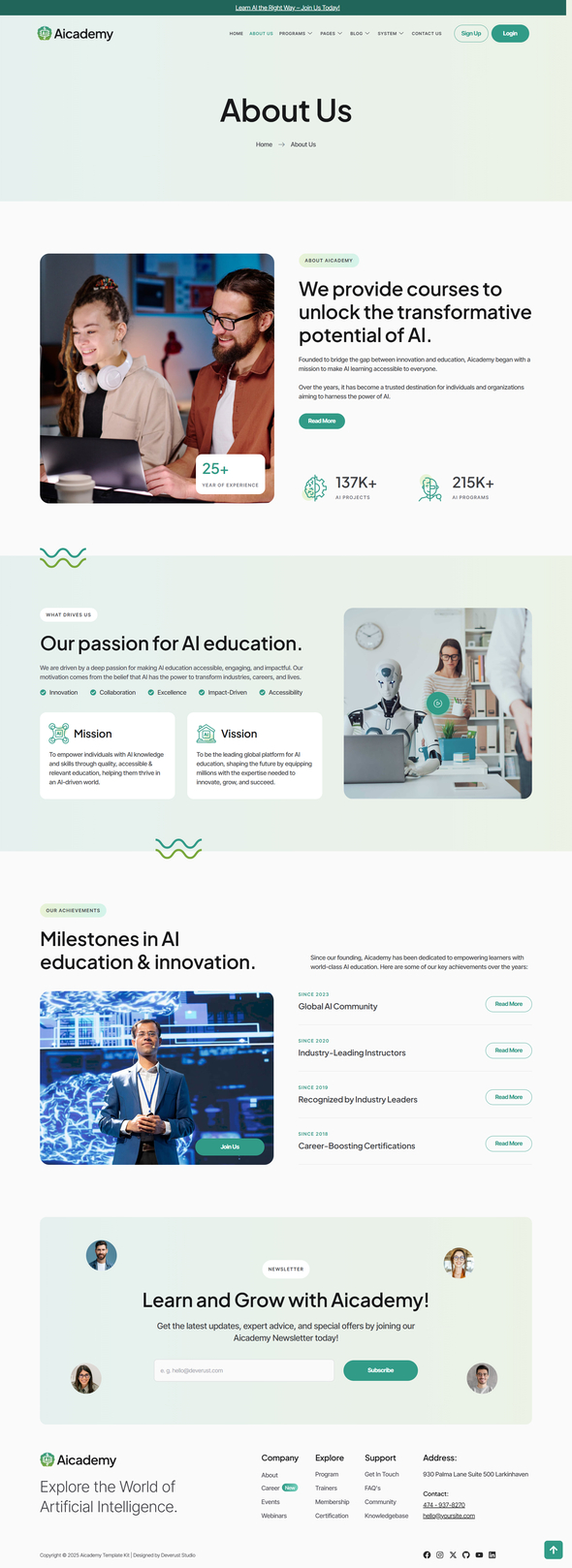 Aicademy - AI School & Academy Elementor Template Kit