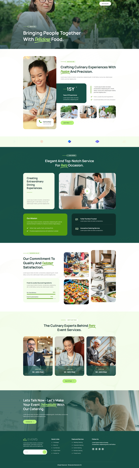 Preview image for Eveng - Event Catering Services Elementor Pro Template Kit