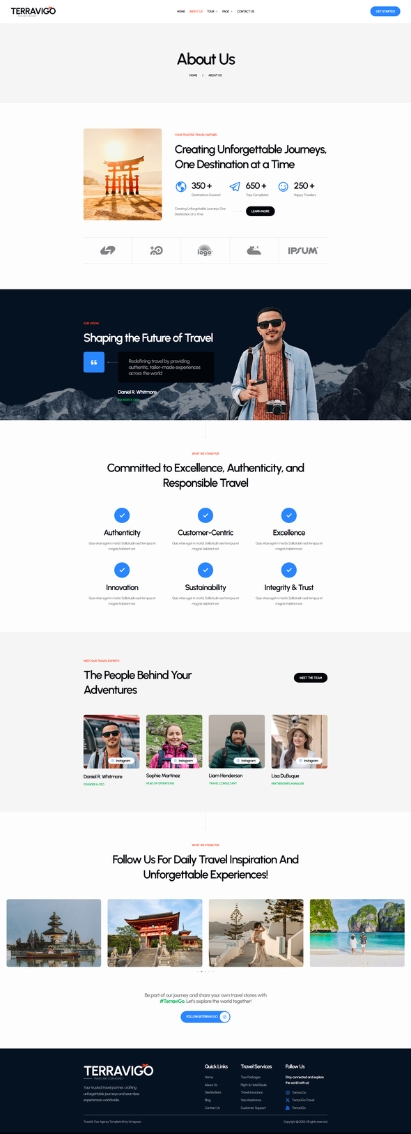 TerraviGo - Modern Travel & Tour Agency Elementor Template kit