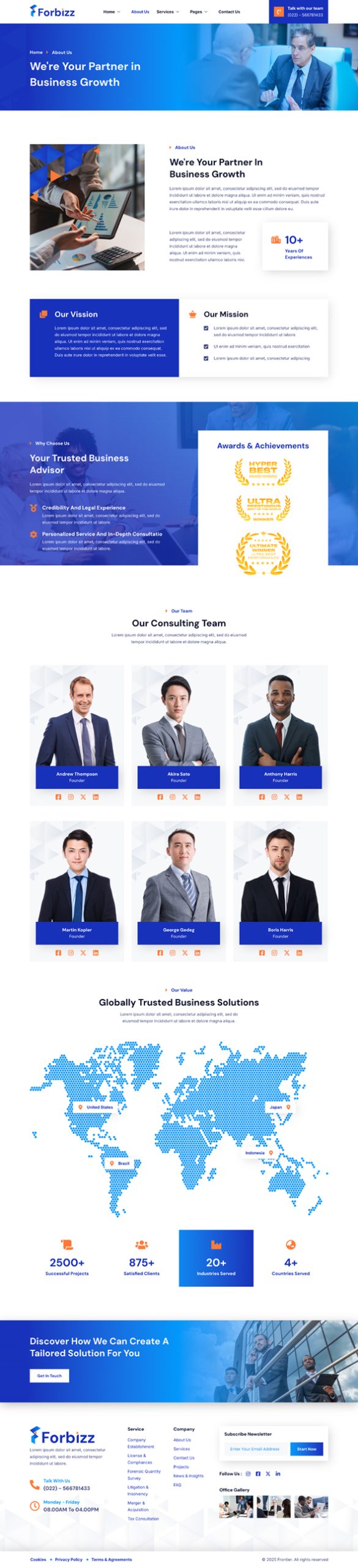 Forbizz - Business Consulting Elementor Template Kit